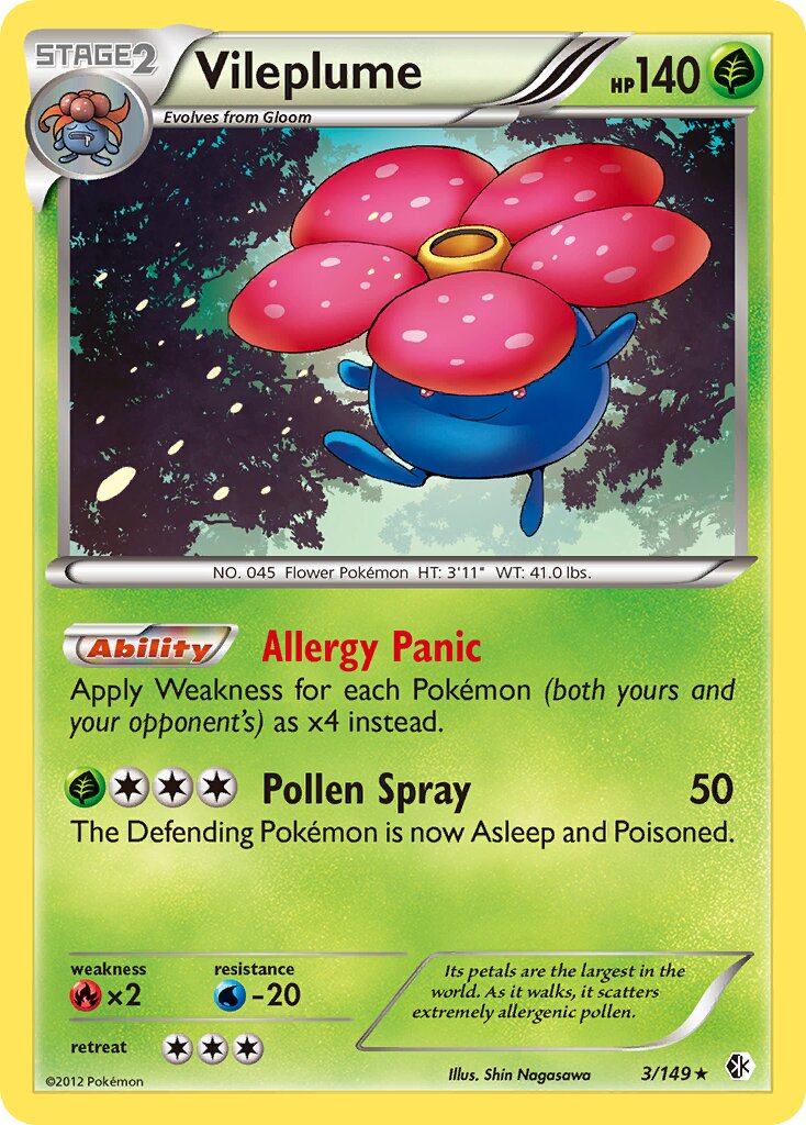 Vileplume 003/149 — Boundaries Crossed (English Pokémon TCG card)