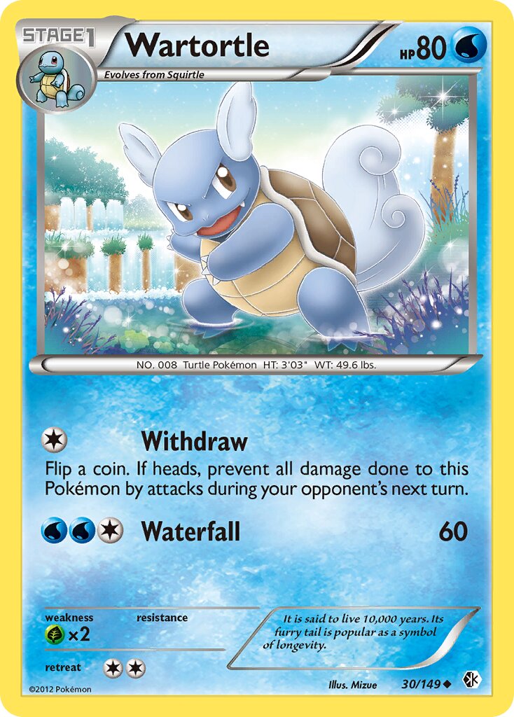 Wartortle 030/149 — Boundaries Crossed (English Pokémon TCG card)