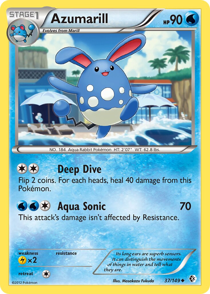 Azumarill 037/149 — Boundaries Crossed (English Pokémon TCG card)