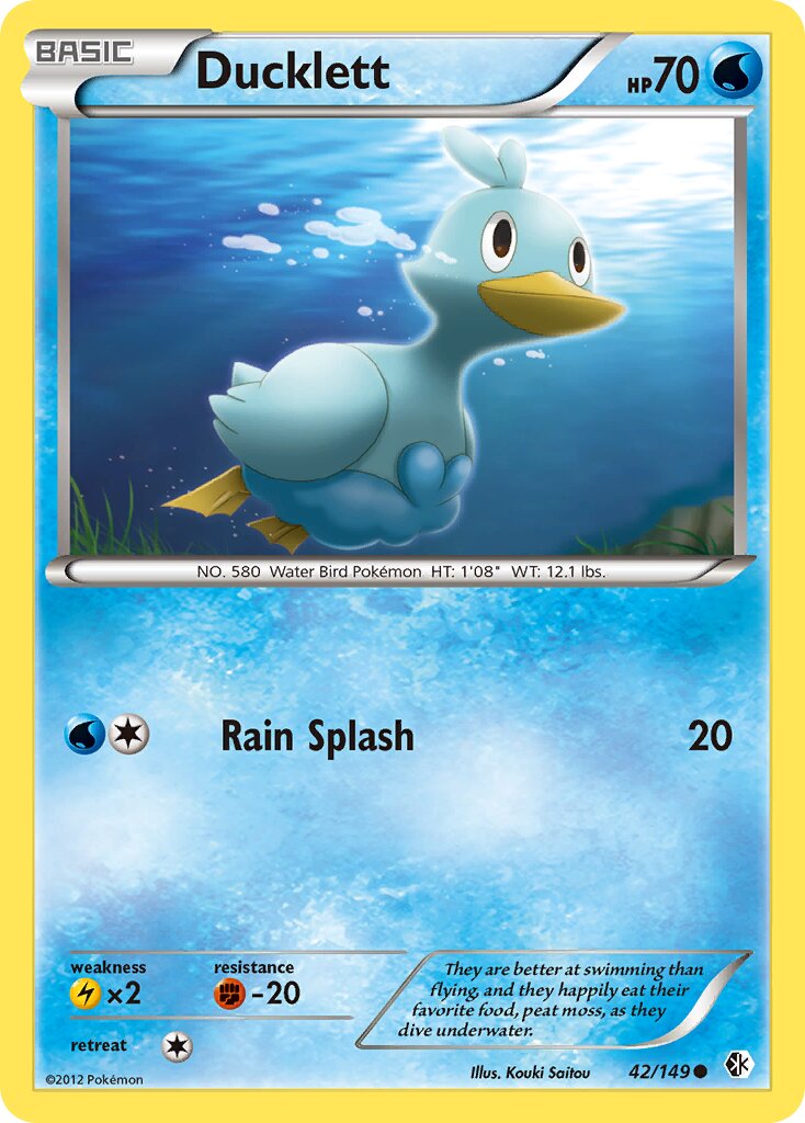 Ducklett 042/149 — Boundaries Crossed (English Pokémon TCG card)
