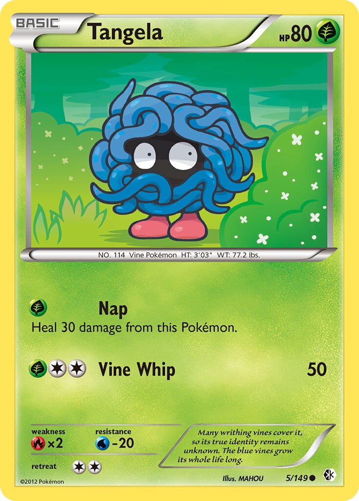 Tangela 005/149 — Boundaries Crossed (English Pokémon TCG card)