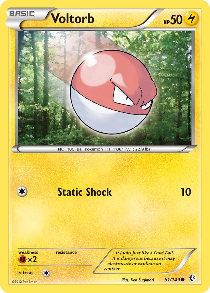 Voltorb 051/149 — Boundaries Crossed (English Pokémon TCG card)