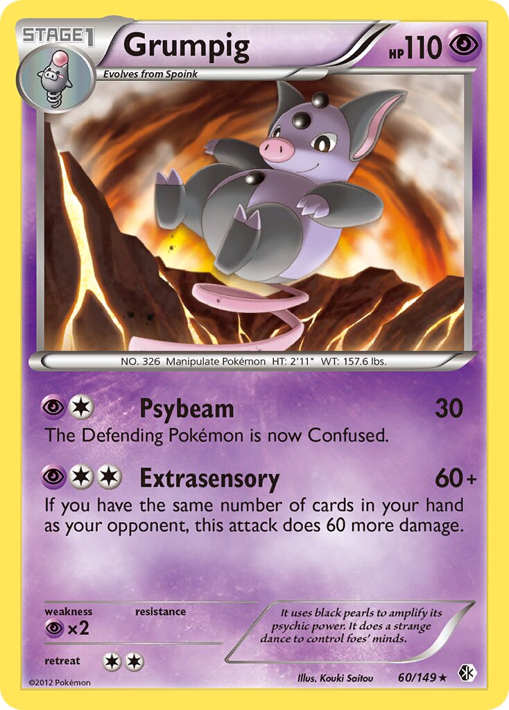 Grumpig 060/149 — Boundaries Crossed (English Pokémon TCG card)