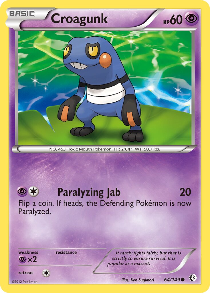 Croagunk 064/149 — Boundaries Crossed (English Pokémon TCG card)