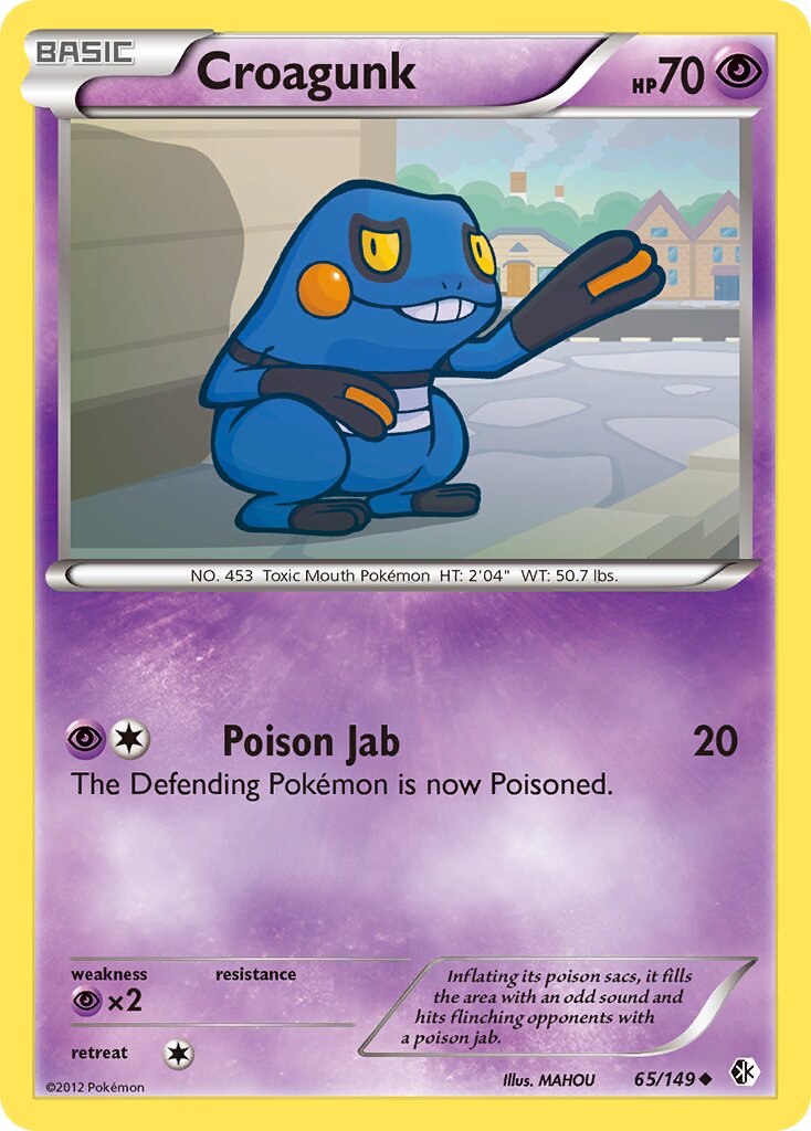 Croagunk 065/149 — Boundaries Crossed (English Pokémon TCG card)