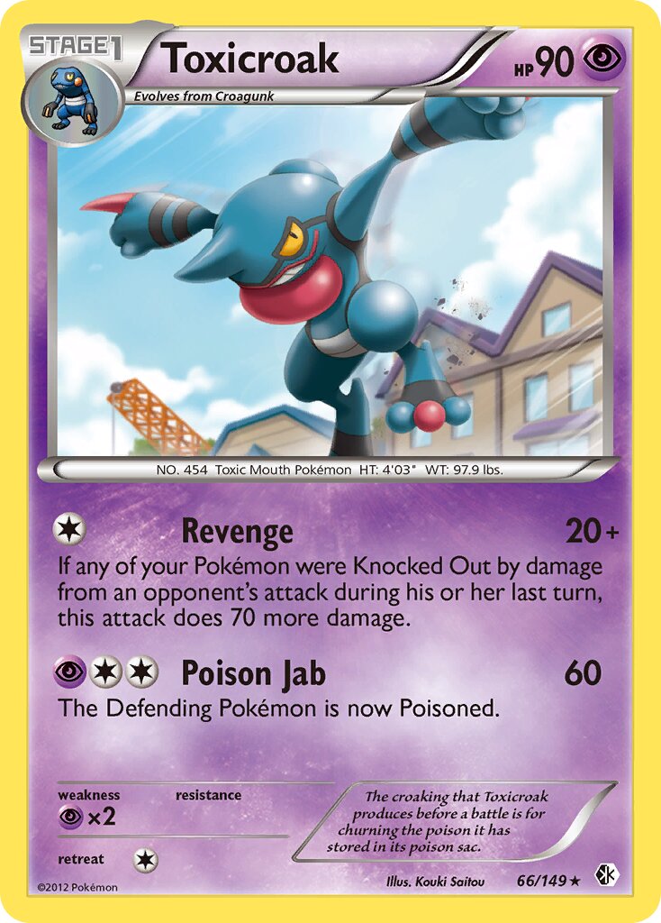 Toxicroak 066/149 — Boundaries Crossed (English Pokémon TCG card)