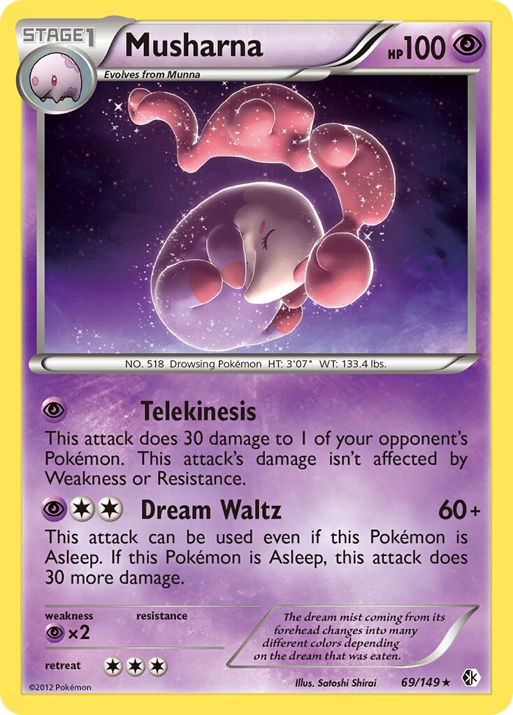 Musharna 069/149 — Boundaries Crossed (English Pokémon TCG card)