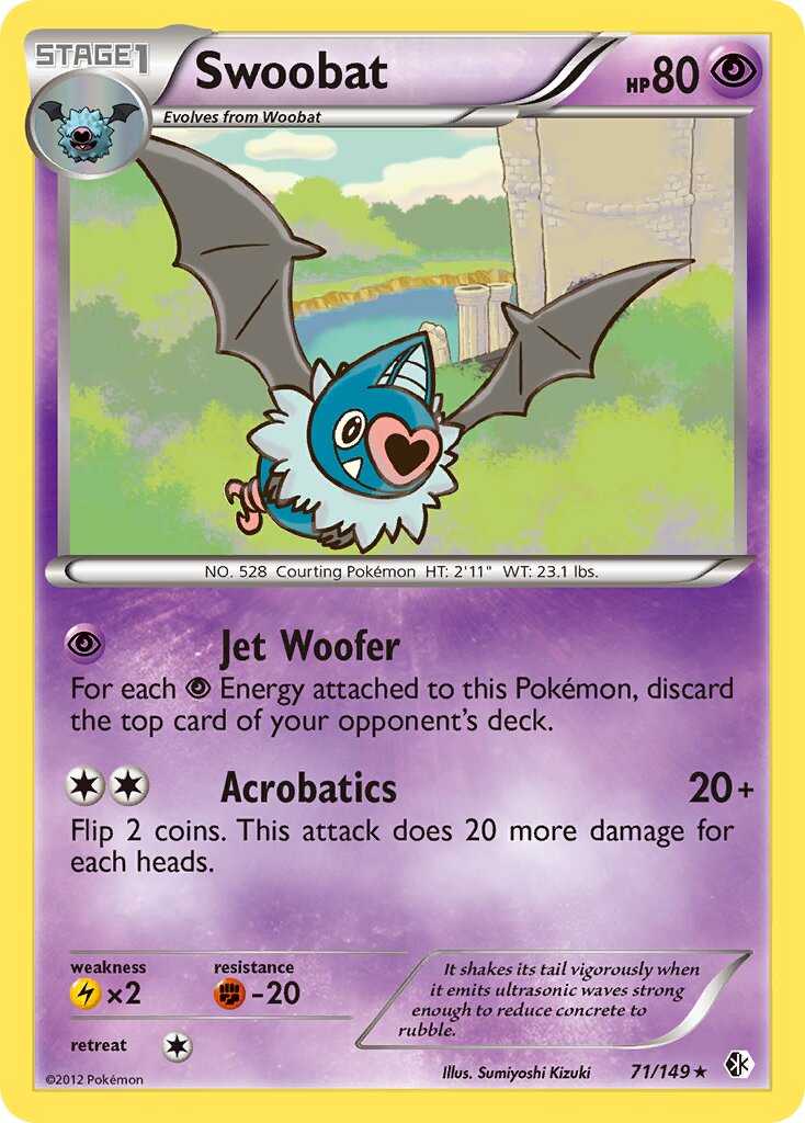 Swoobat 071/149 — Boundaries Crossed (English Pokémon TCG card)