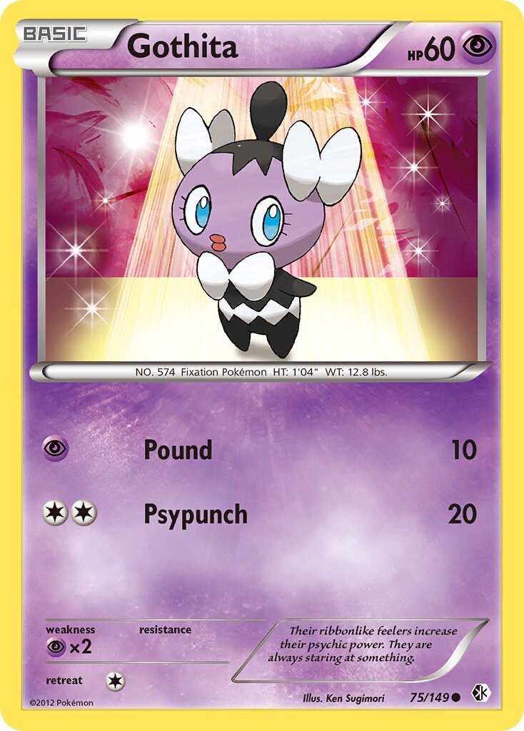Gothita 075/149 — Boundaries Crossed (English Pokémon TCG card)