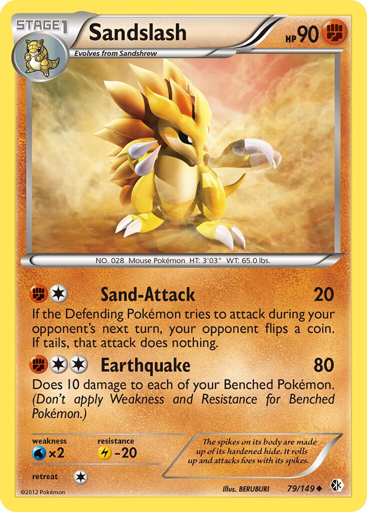 Sandslash 079/149 — Boundaries Crossed (English Pokémon TCG card)