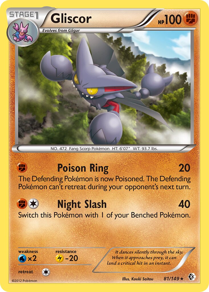 Gliscor 081/149 — Boundaries Crossed (English Pokémon TCG card)
