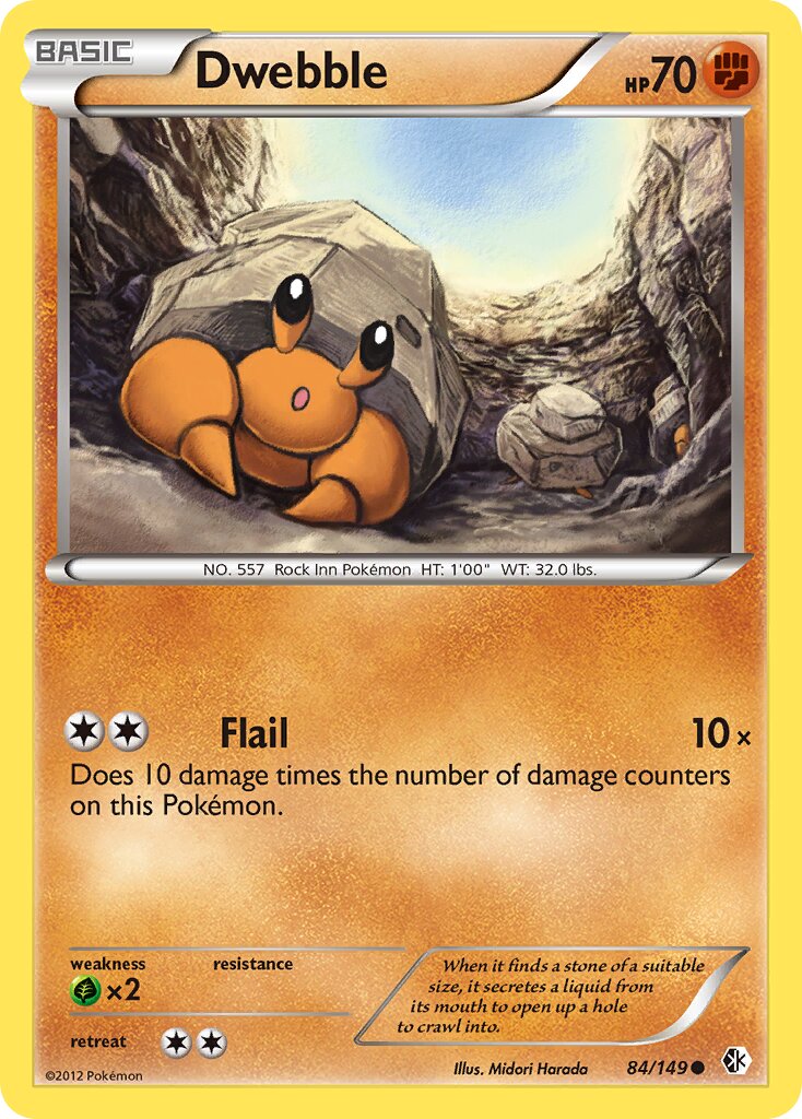 Dwebble 084/149 — Boundaries Crossed (English Pokémon TCG card)