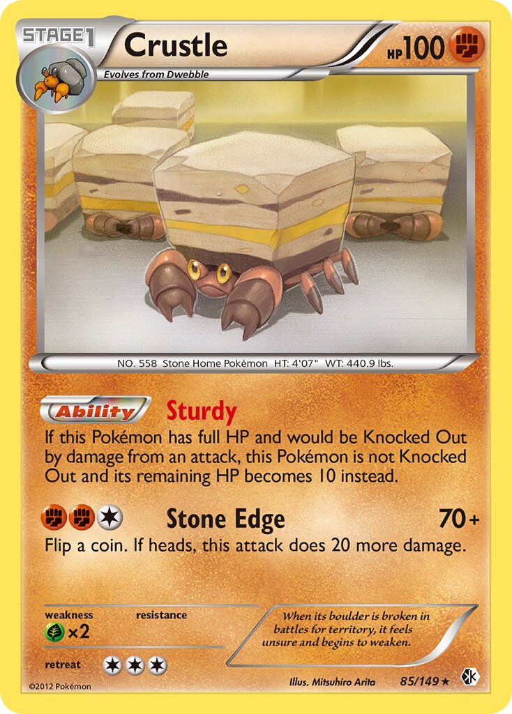 Crustle 085/149 — Boundaries Crossed (English Pokémon TCG card)
