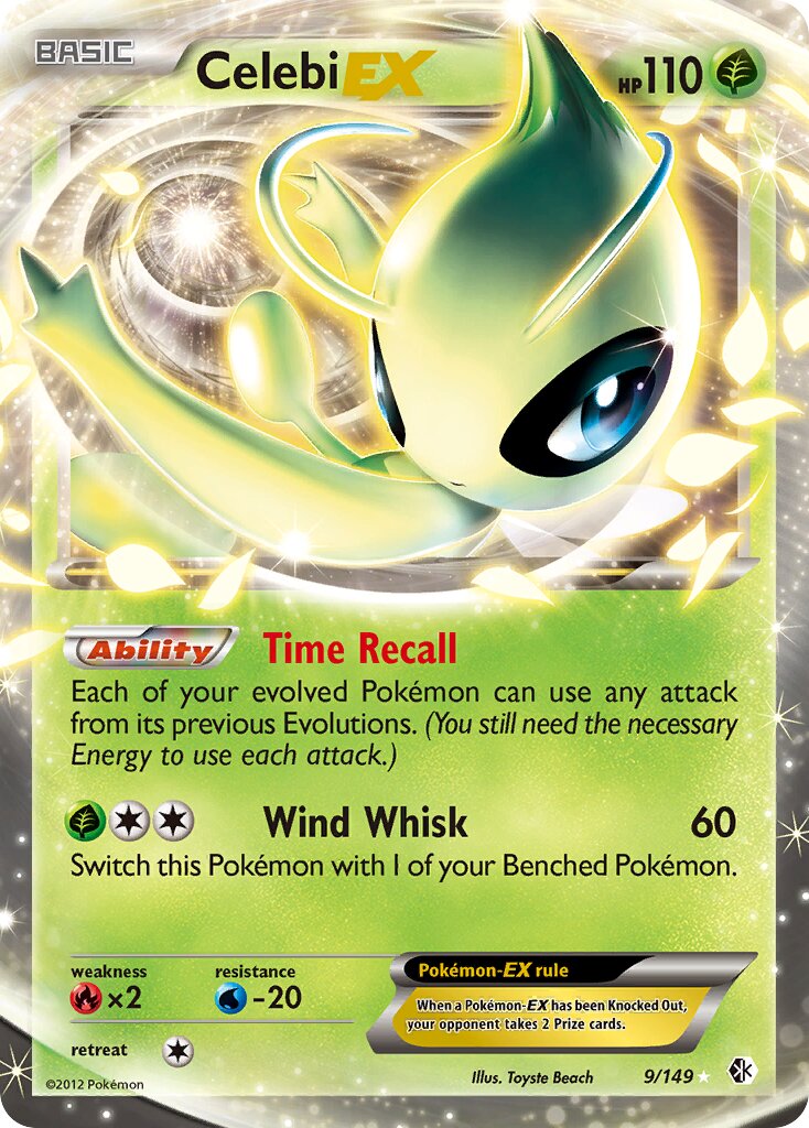 Celebi-EX 009/149 — Boundaries Crossed (English Pokémon TCG card)