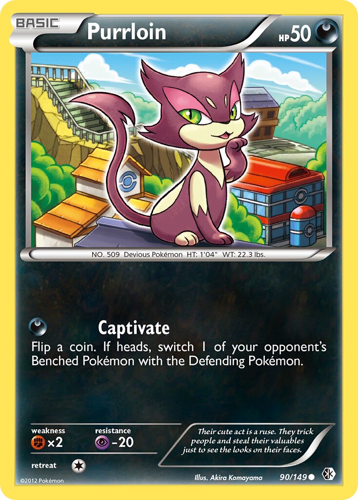 Purrloin 090/149 — Boundaries Crossed (English Pokémon TCG card)