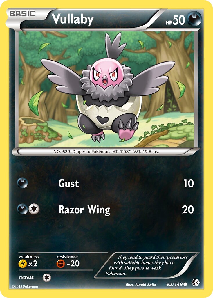 Vullaby 092/149 — Boundaries Crossed (English Pokémon TCG card)