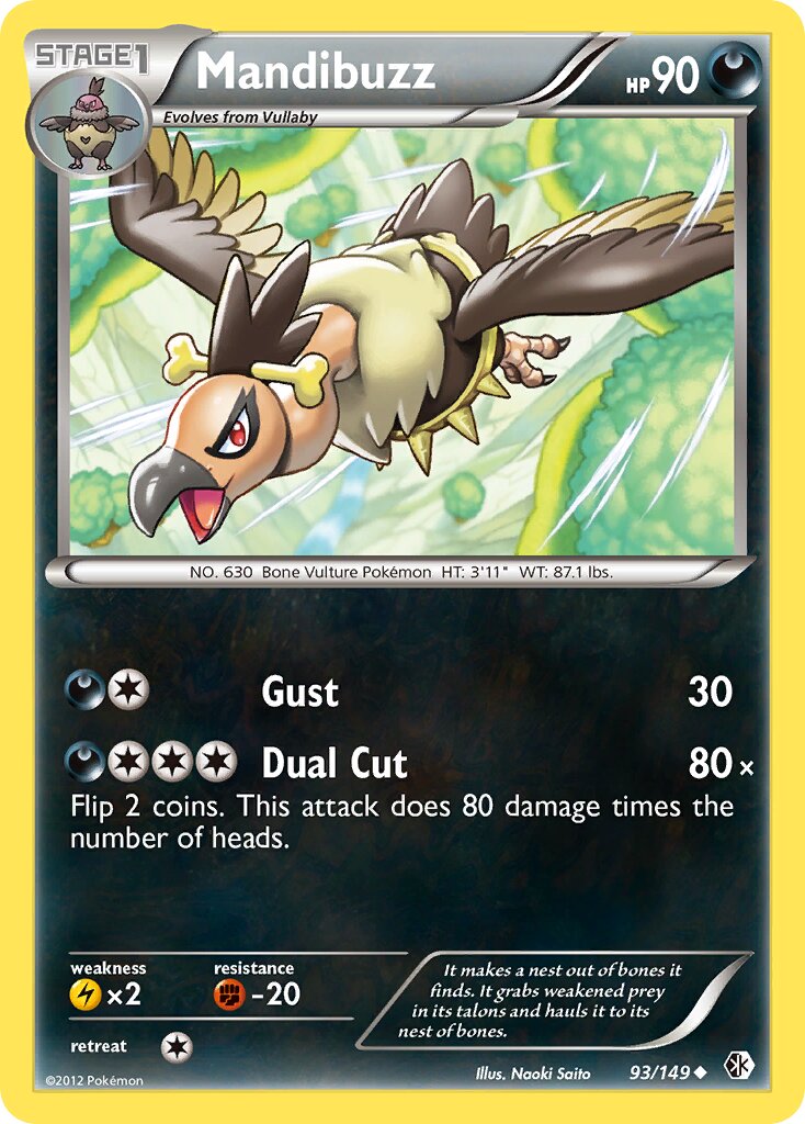 Mandibuzz 093/149 — Boundaries Crossed (English Pokémon TCG card)