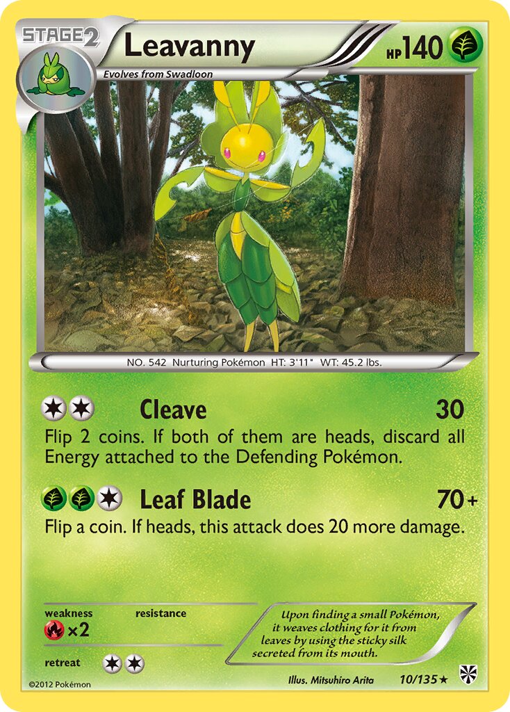 Leavanny 010/135 — Plasma Storm (English Pokémon TCG card)