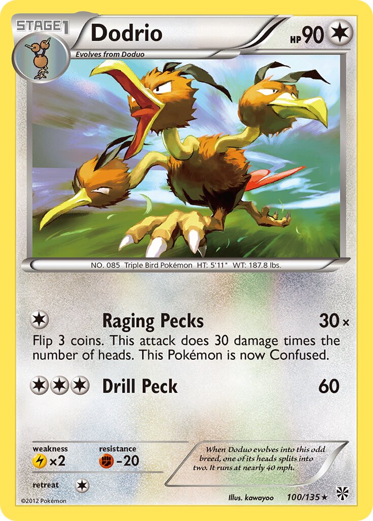 Dodrio 100/135 — Plasma Storm (English Pokémon TCG card)