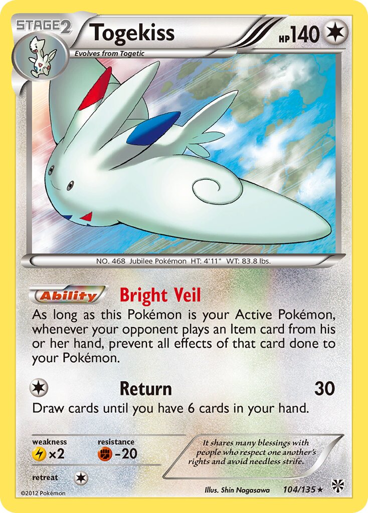 Togekiss 104/135 — Plasma Storm (English Pokémon TCG card)