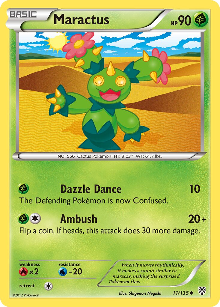 Maractus 011/135 — Plasma Storm (English Pokémon TCG card)