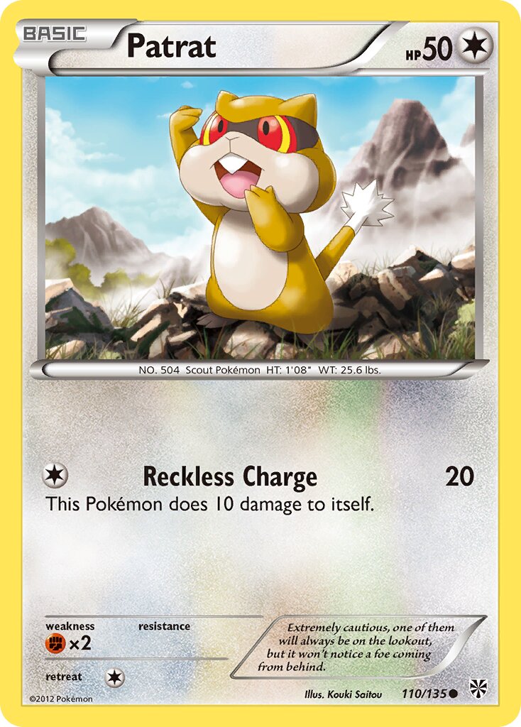 Patrat 110/135 — Plasma Storm (English Pokémon TCG card)