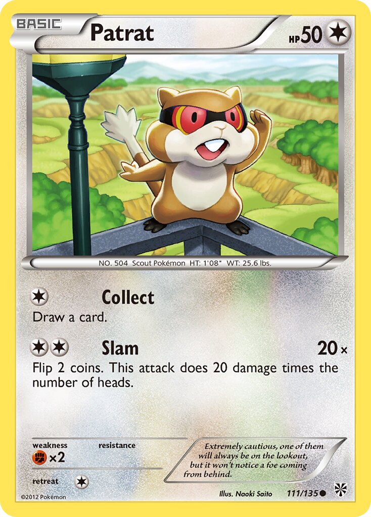 Patrat 111/135 — Plasma Storm (English Pokémon TCG card)