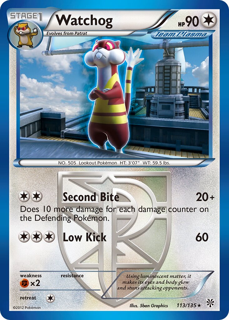 Watchog 113/135 — Plasma Storm (English Pokémon TCG card)