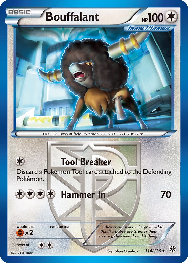 Bouffalant 114/135 — Plasma Storm (English Pokémon TCG card)