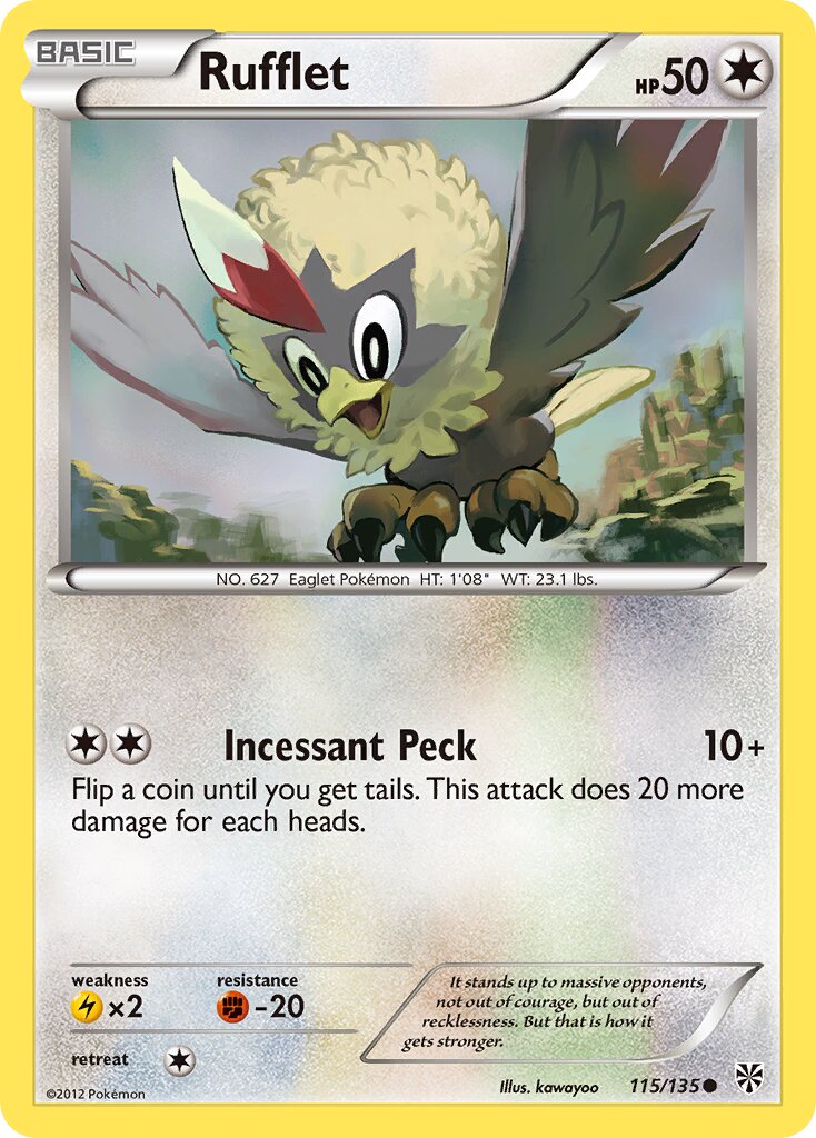 Rufflet 115/135 — Plasma Storm (English Pokémon TCG card)