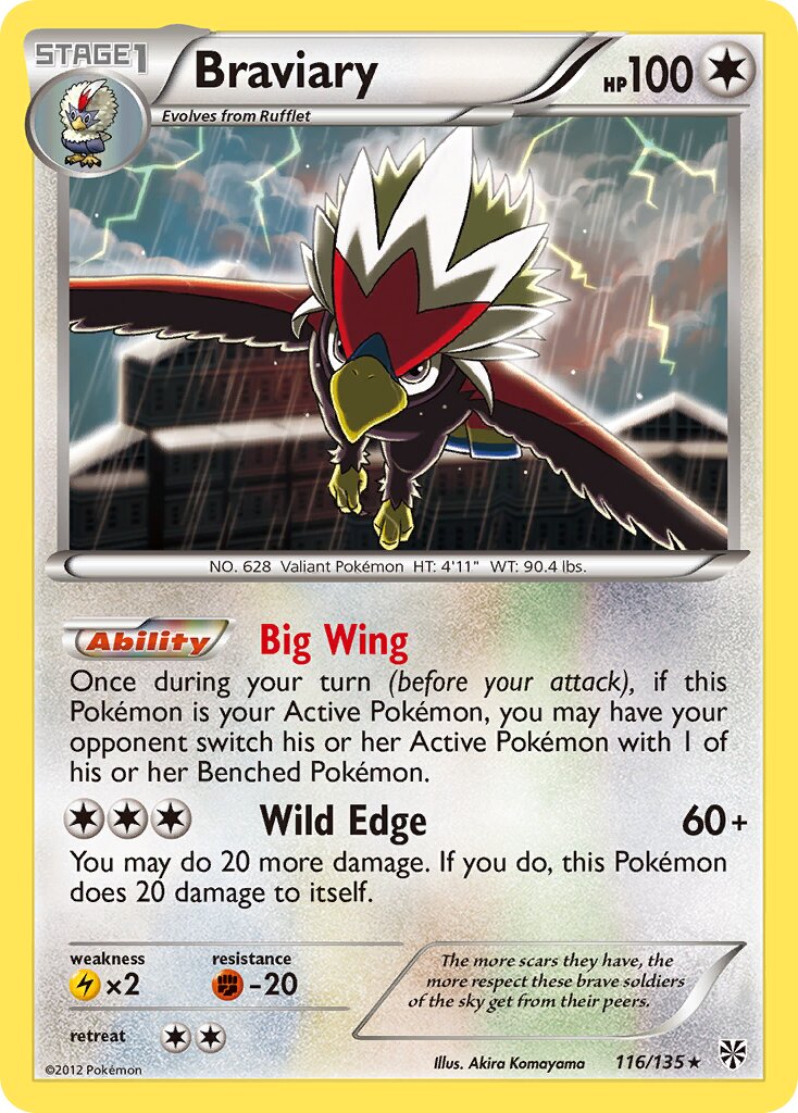 Braviary 116/135 — Plasma Storm (English Pokémon TCG card)