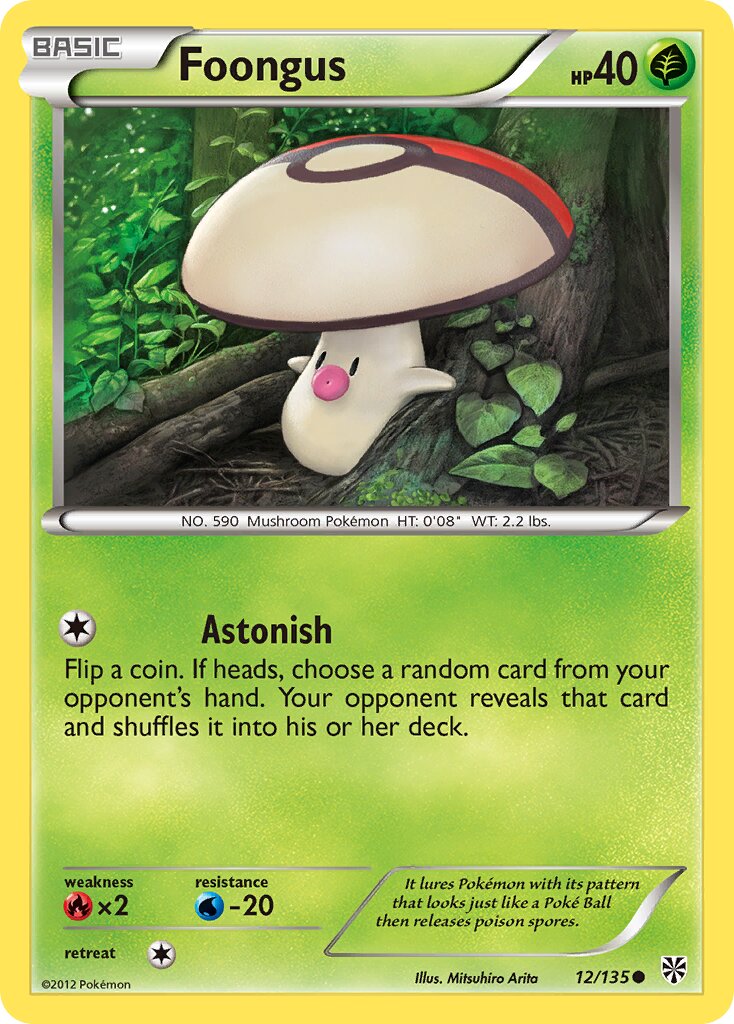 Foongus 012/135 — Plasma Storm (English Pokémon TCG card)