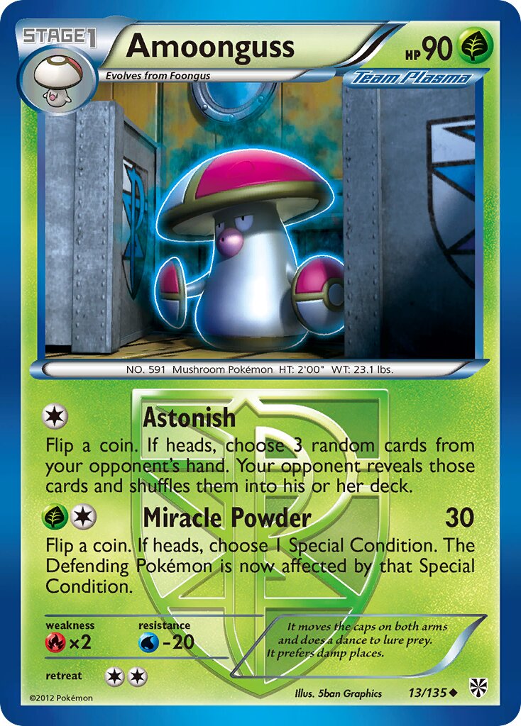 Amoonguss 013/135 — Plasma Storm (English Pokémon TCG card)