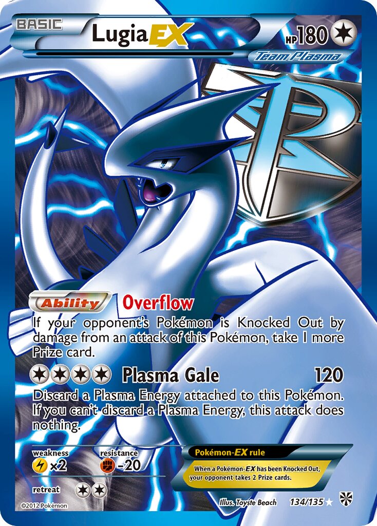Lugia-EX 134/135 — Plasma Storm (English Pokémon TCG card)