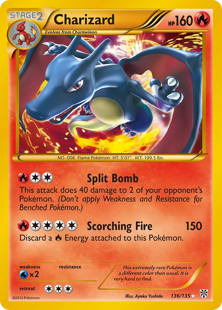 Charizard 136/135 — Plasma Storm (English Pokémon TCG card)