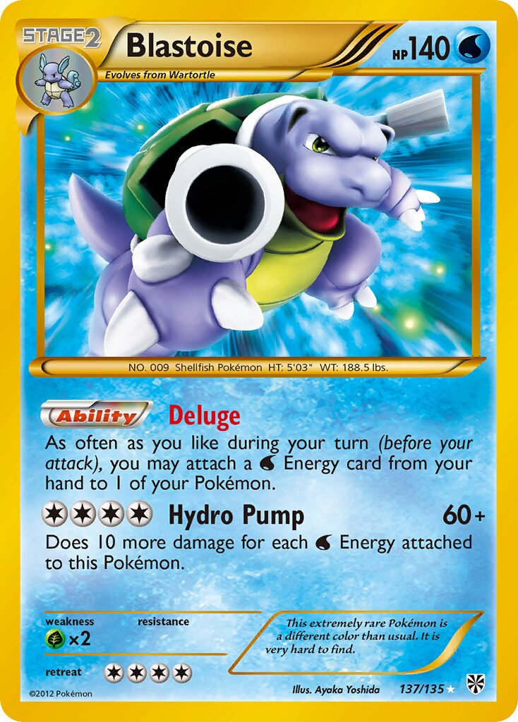 Blastoise 137/135 — Plasma Storm (English Pokémon TCG card)