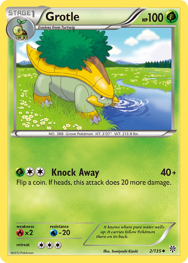 Grotle 002/135 — Plasma Storm (English Pokémon TCG card)