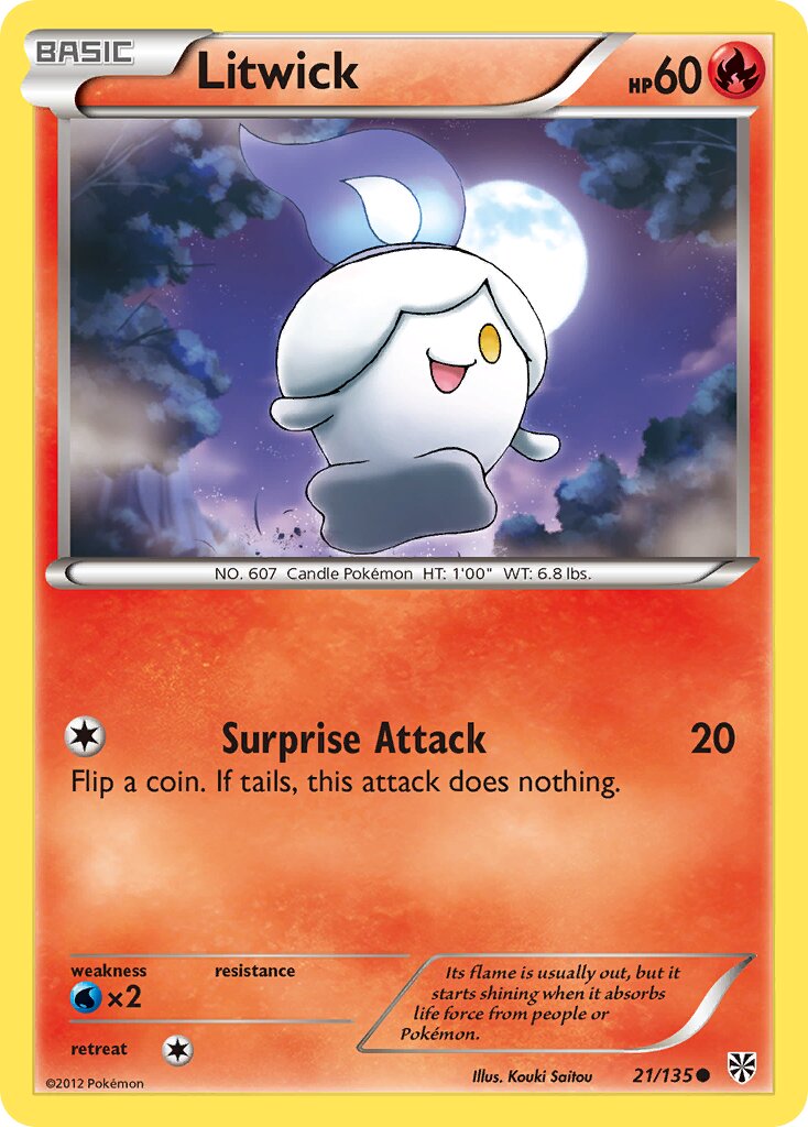 Litwick 021/135 — Plasma Storm (English Pokémon TCG card)