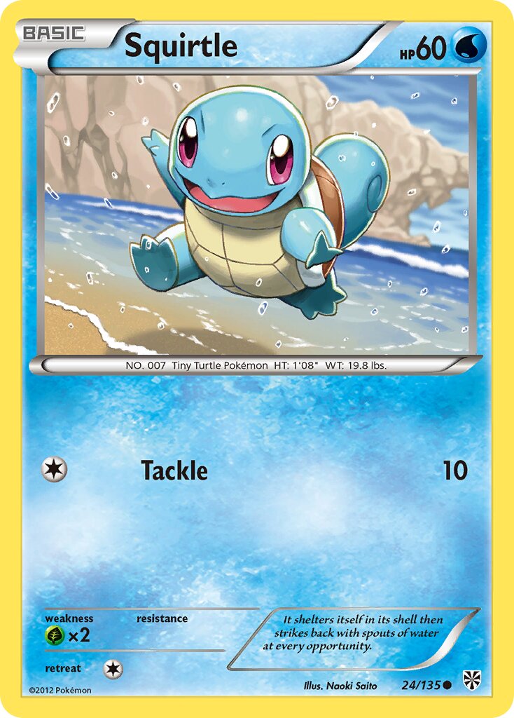 Squirtle 024/135 — Plasma Storm (English Pokémon TCG card)