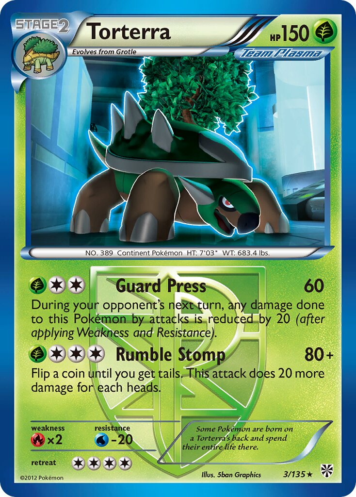 Torterra 003/135 — Plasma Storm (English Pokémon TCG card)