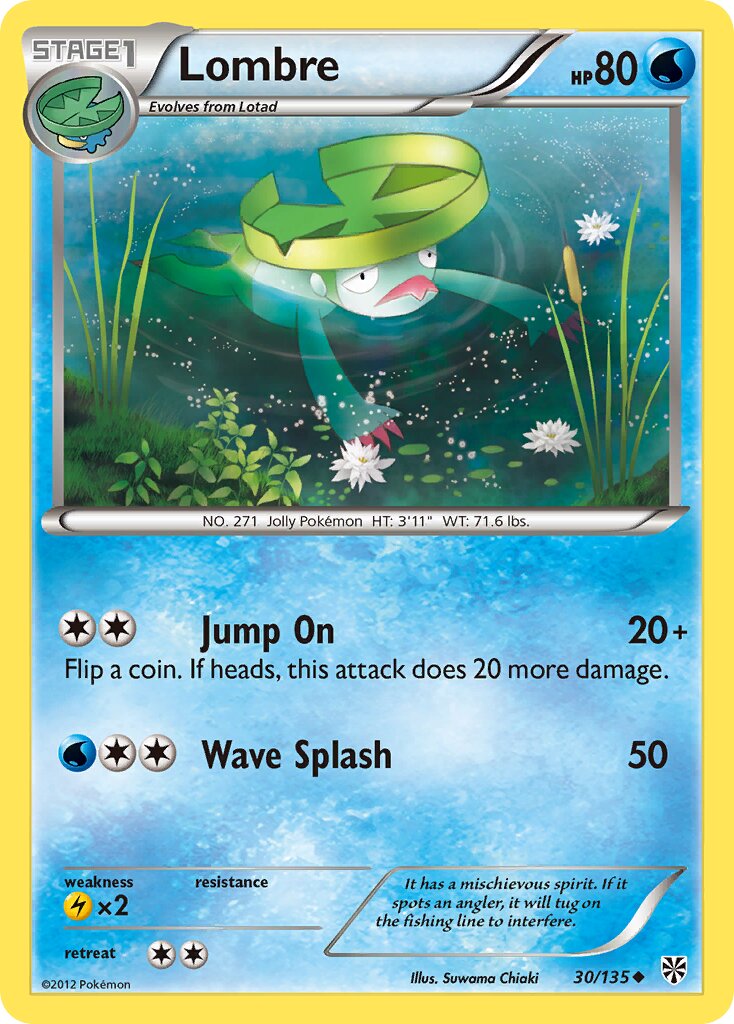 Lombre 030/135 — Plasma Storm (English Pokémon TCG card)