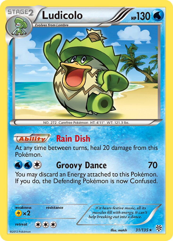 Ludicolo 031/135 — Plasma Storm (English Pokémon TCG card)