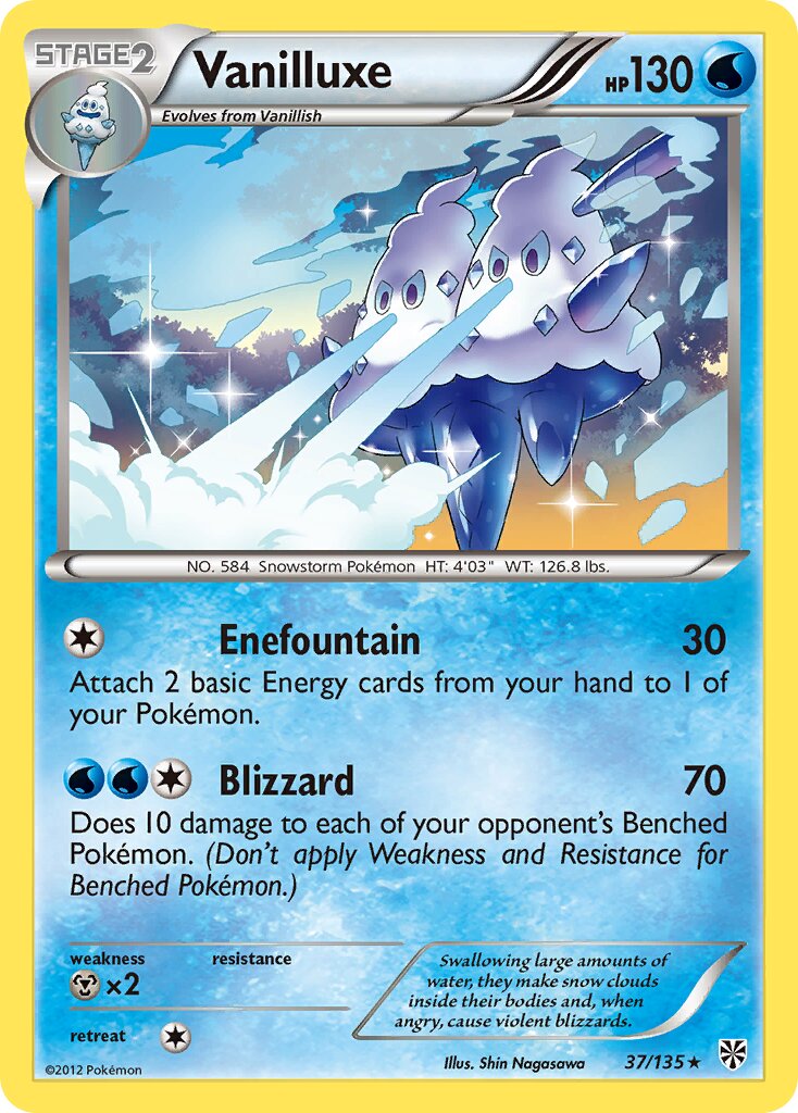 Vanilluxe 037/135 — Plasma Storm (English Pokémon TCG card)