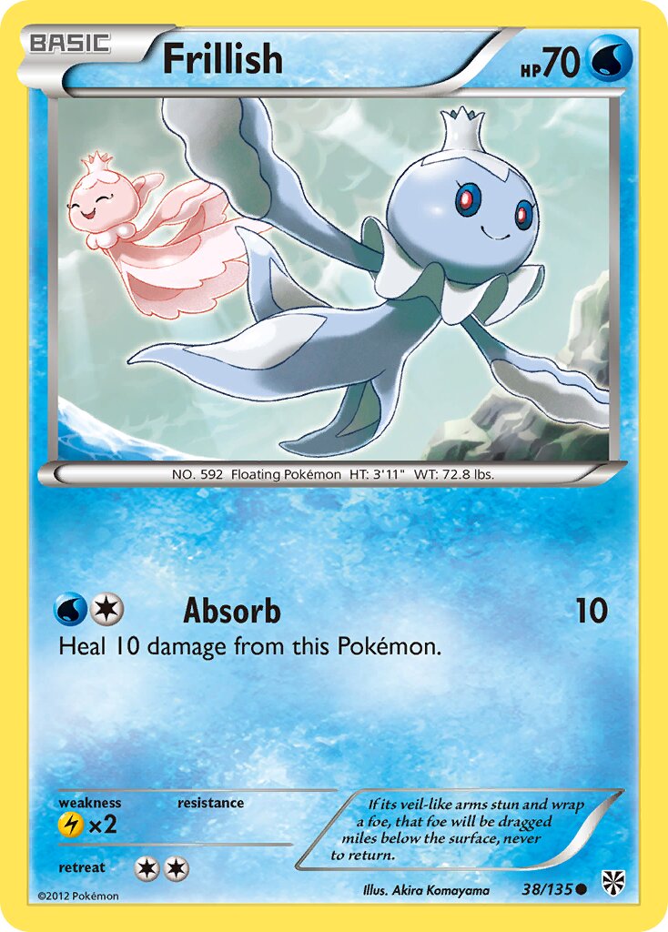 Frillish 038/135 — Plasma Storm (English Pokémon TCG card)