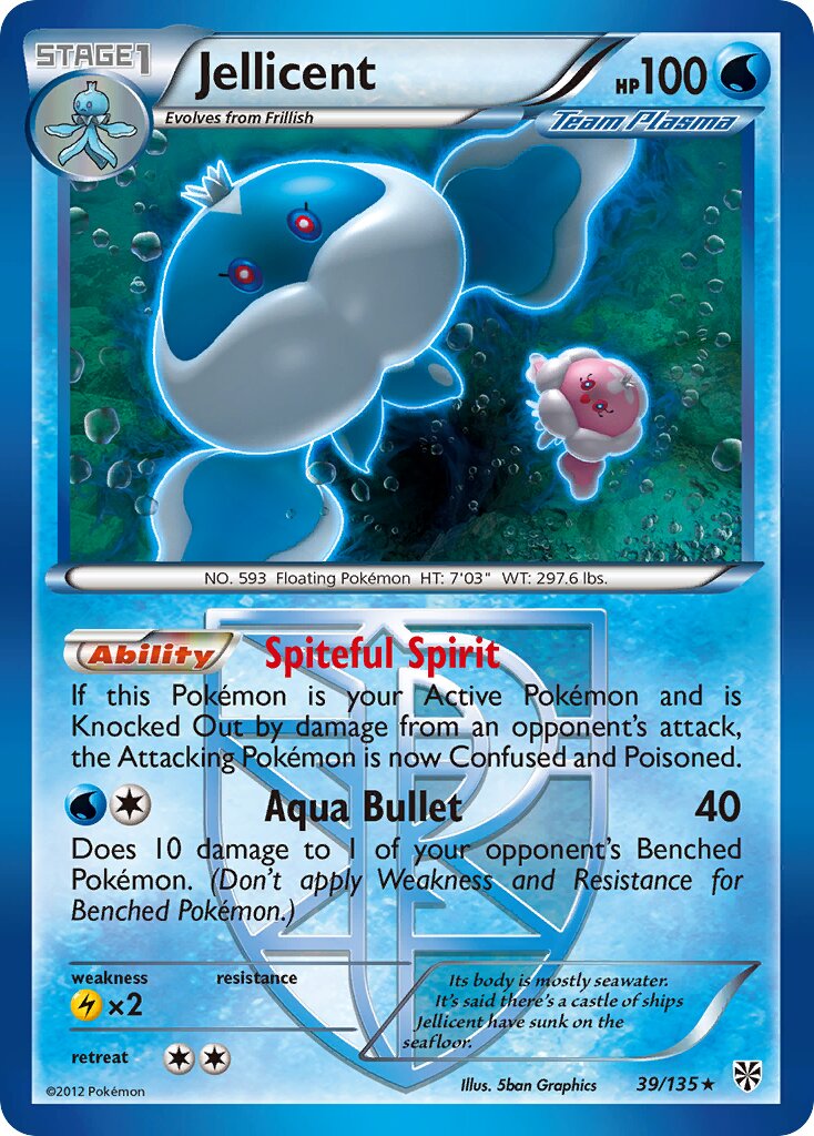 Jellicent 039/135 — Plasma Storm (English Pokémon TCG card)
