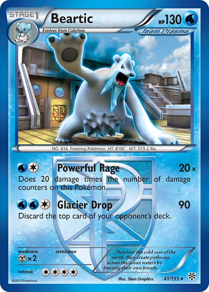 Beartic 041/135 — Plasma Storm (English Pokémon TCG card)