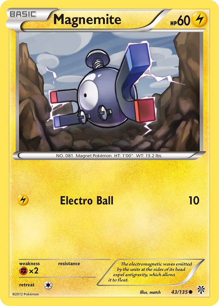 Magnemite 043/135 — Plasma Storm (English Pokémon TCG card)