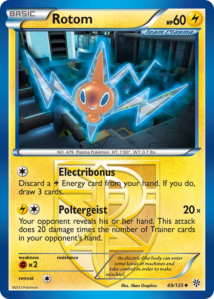 Rotom 049/135 — Plasma Storm (English Pokémon TCG card)