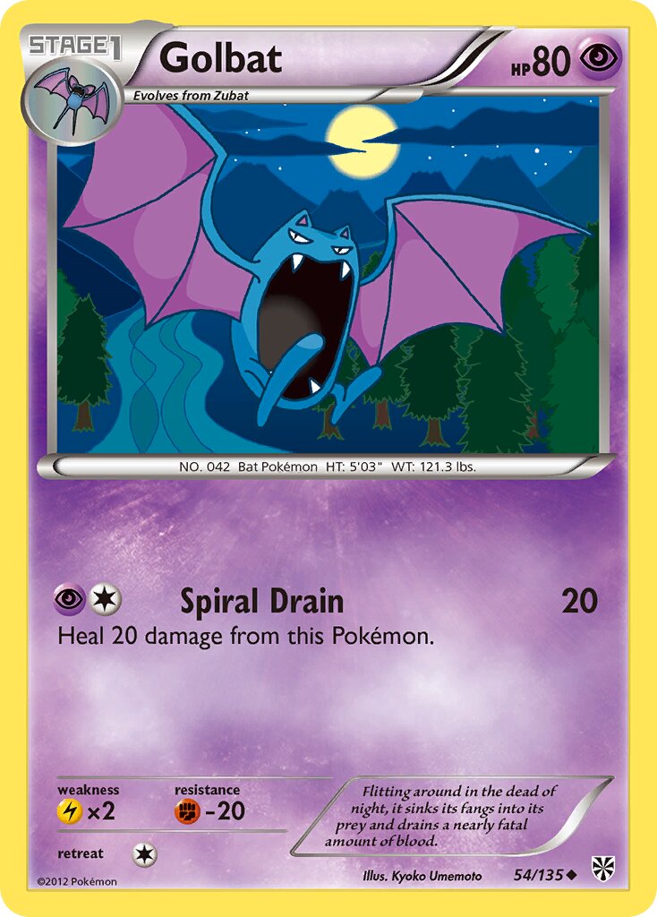 Golbat 054/135 — Plasma Storm (English Pokémon TCG card)