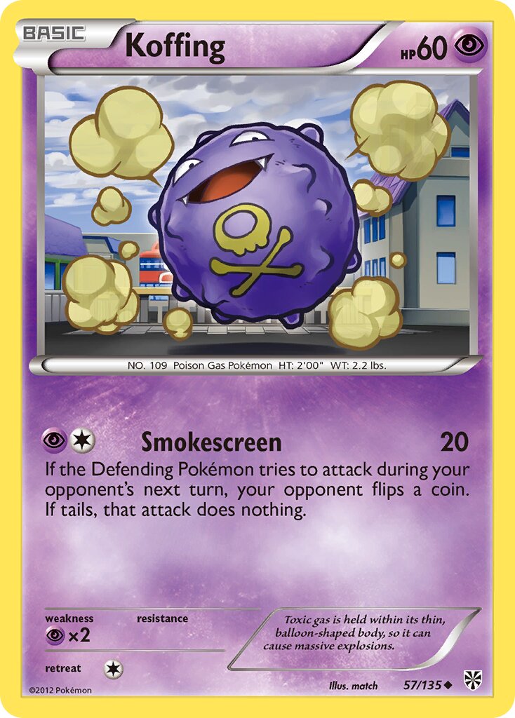Koffing 057/135 — Plasma Storm (English Pokémon TCG card)